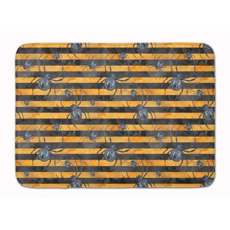 Carolines Treasures Watecolor Halloween Spiders Machine Washable Memory Foam Mat BB7526RUG